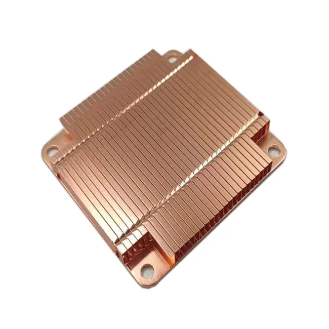 Custom Copper Stamping Zipper Fin Soldering Heat Sink